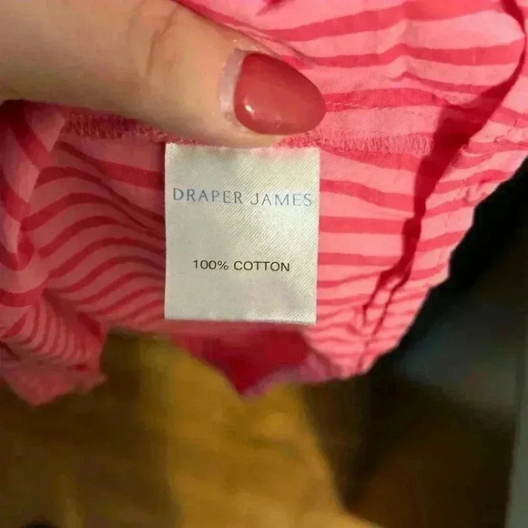 Draper James Pink Stripe Cam Smocked Dress Women’s 1X - Picture 3 of 5